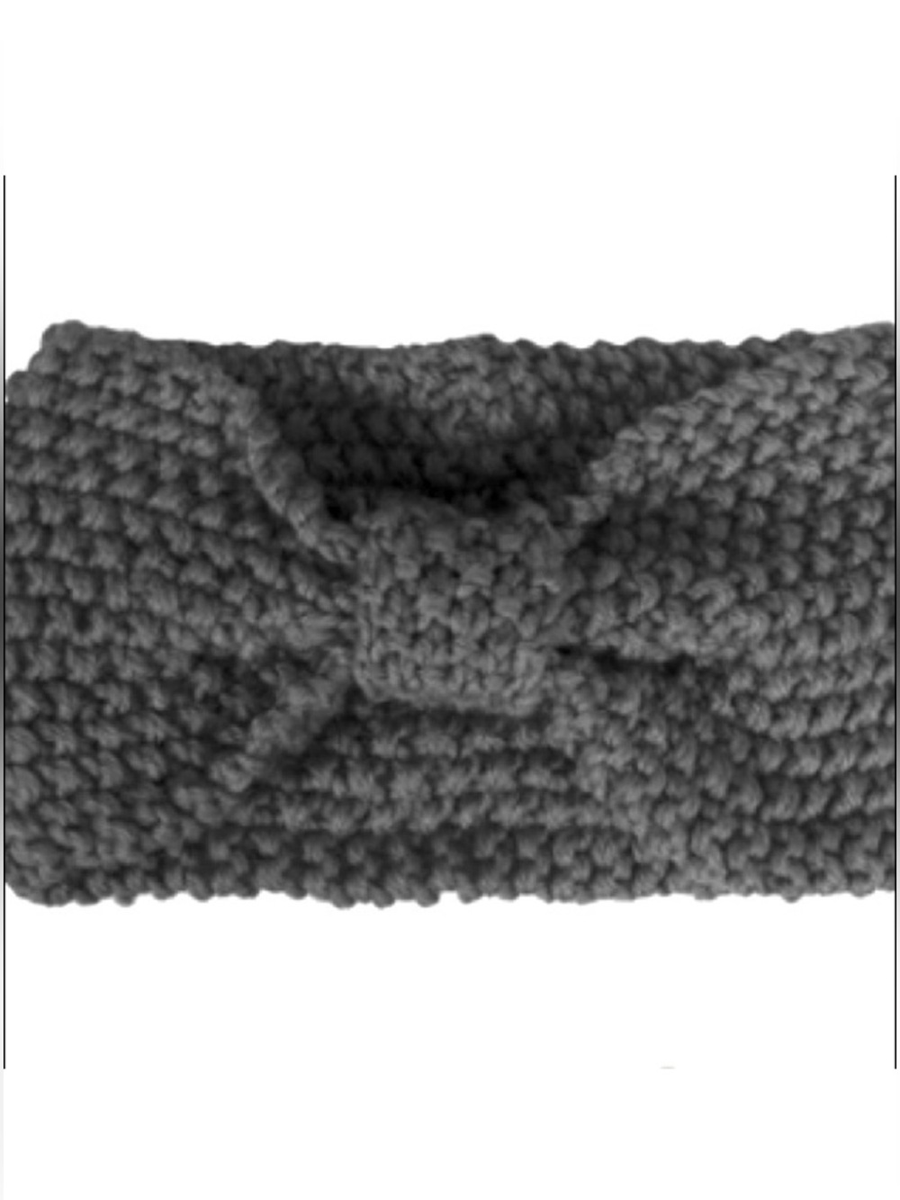 🆕Cable Crocheted Headband/Ear Warmer- Gray